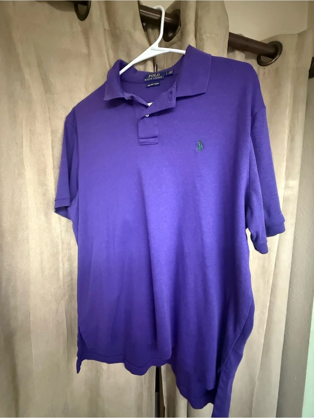 Ralph Lauren Purple Polo Shirt with Green Pony